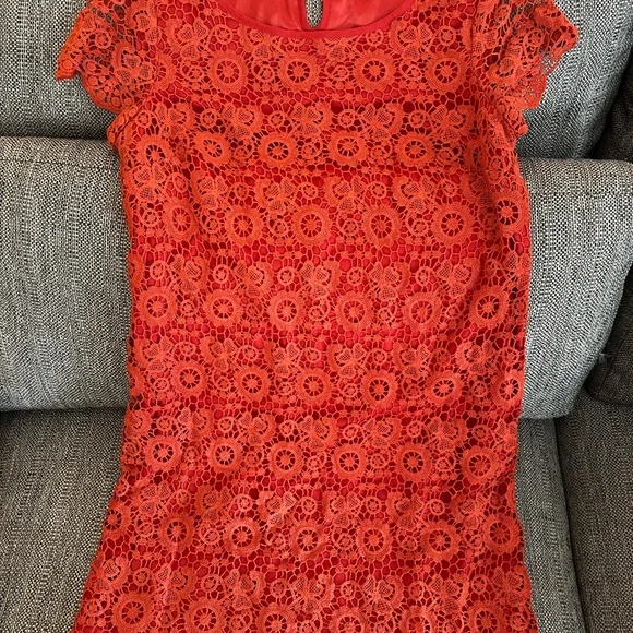 moulinette soeurs orange dress Moulinette Soeurs Cara Cara Peasant Dress Size 2 Orange 100% Silk  Anthropologie